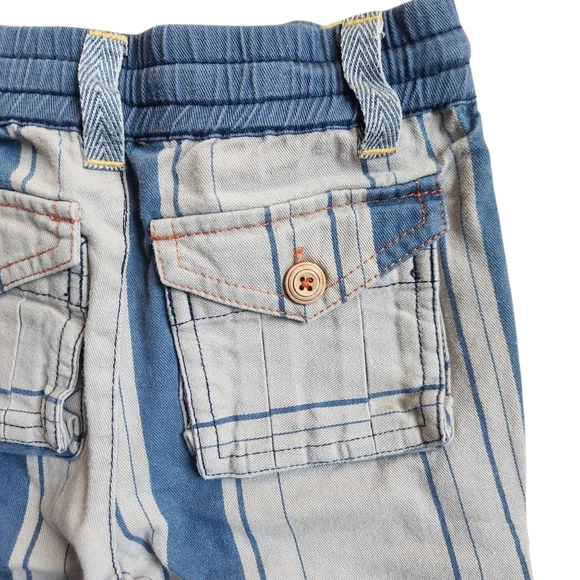 Matilda Jane x Joanna Gaines Little Rascals Striped Elastic  Cargo Pants Size 2 - Picture 5 of 12